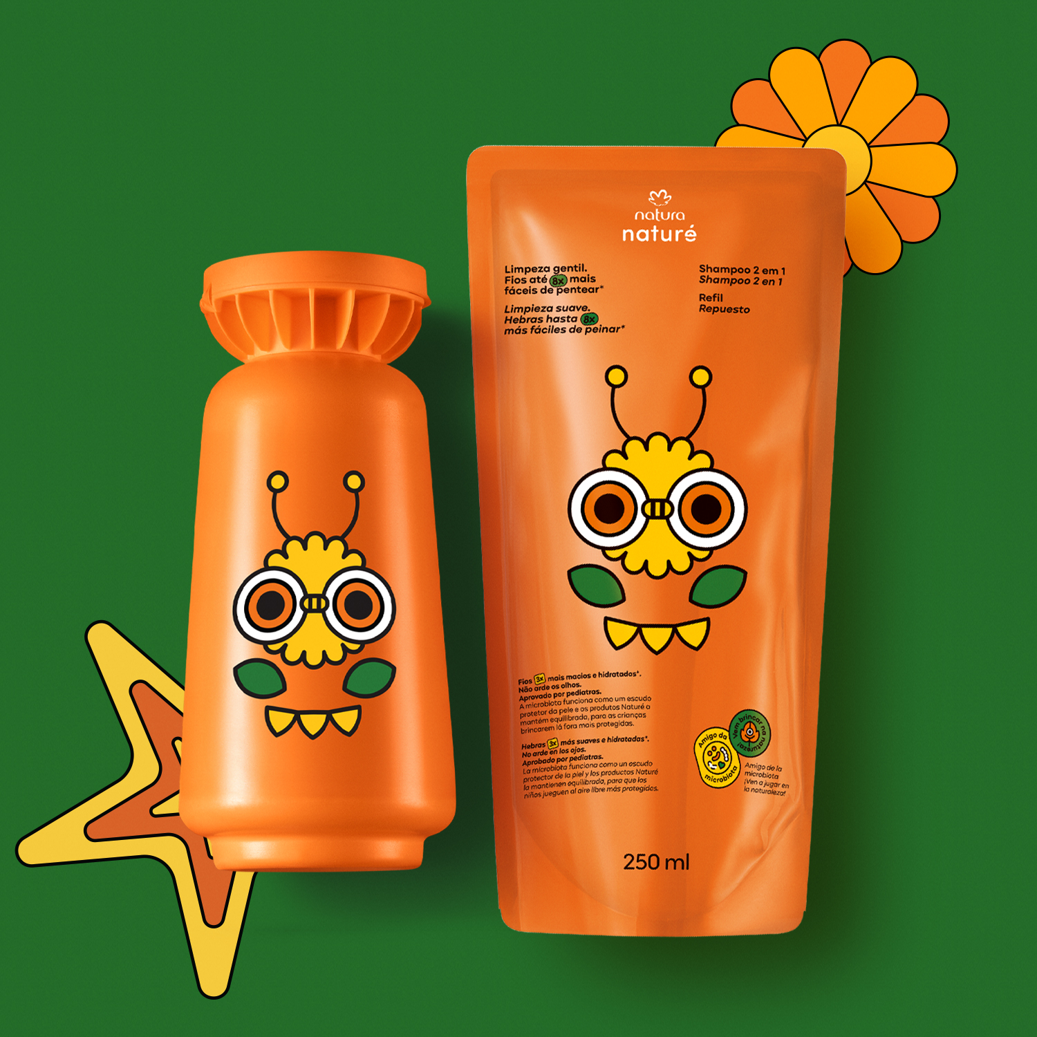 Kit Shampoo 2 em 1 Naturé com Refil
