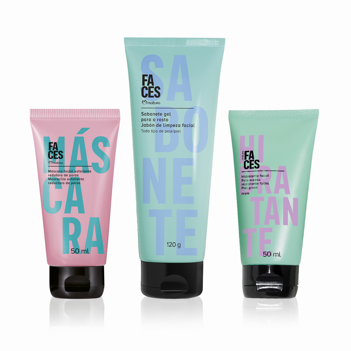 Kit Ritual Pele Mista a Oleosa Faces (3 produtos)