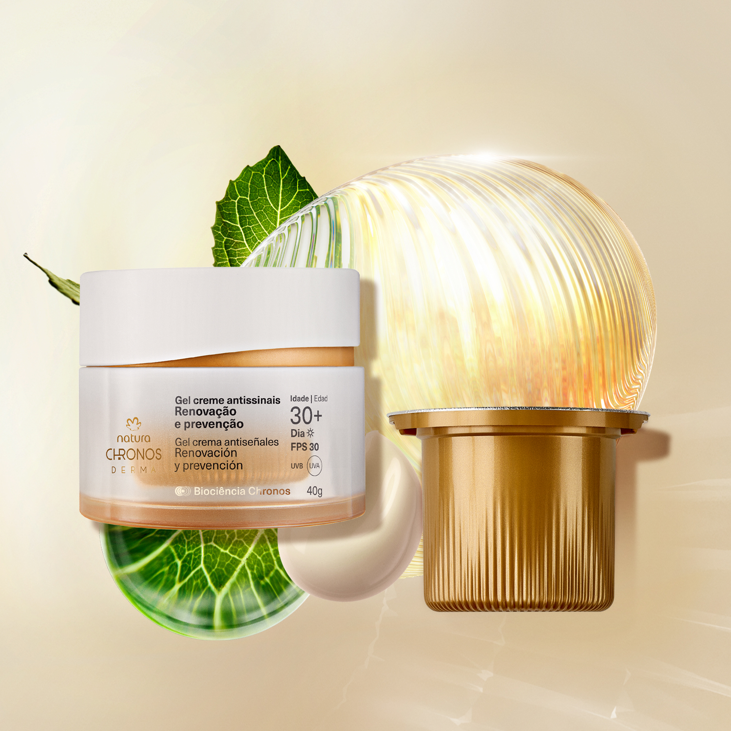 Kit Gel Creme Antissinais 30+ Dia com Refil