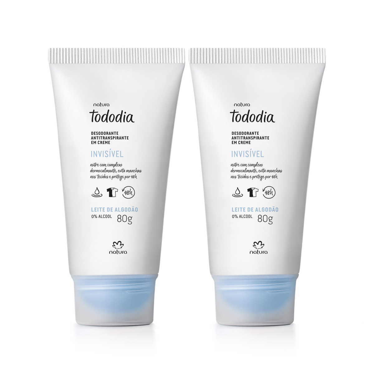 Kit Desodorante Antitranspirante em Creme Tododia Leite de Algodão (2 unidades)