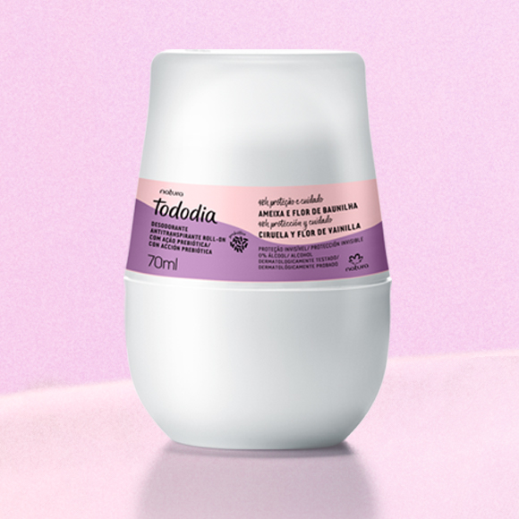 Desodorante Antitranspirante Roll-on Tododia Ameixa e Flor de Baunilha
