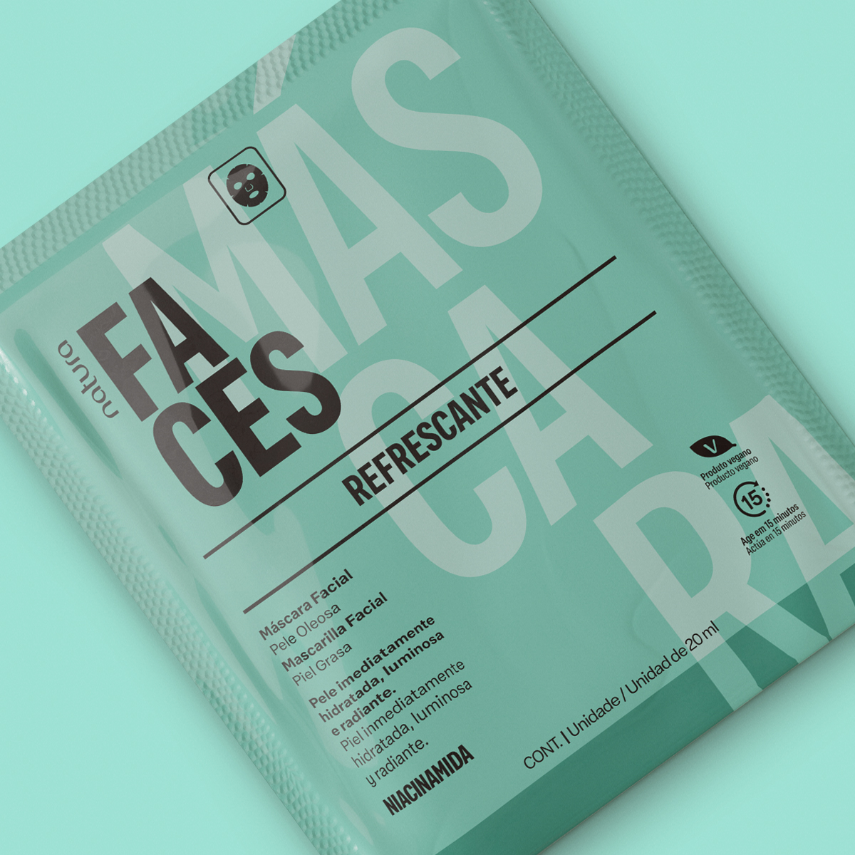 Máscara Facial Refrescante Faces 20 ml