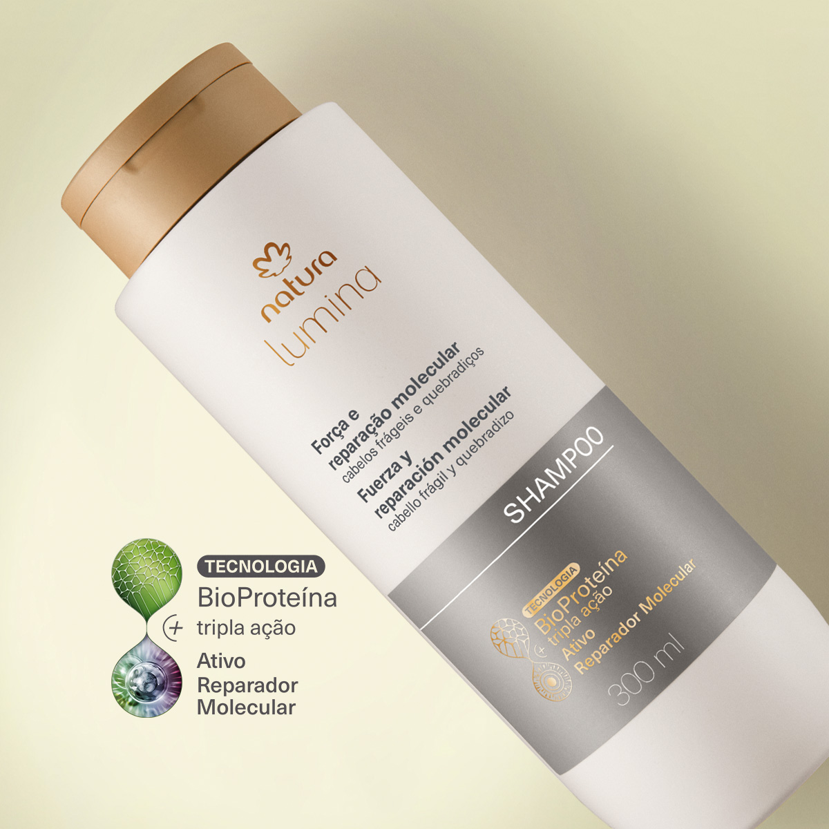 Shampoo Força e Reparação Molecular Lumina