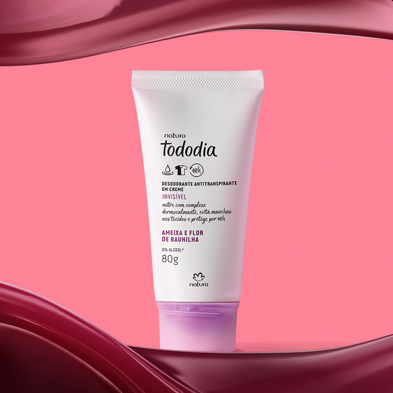 Desodorante Antitranspirante em Creme Tododia Ameixa e Flor de Baunilha