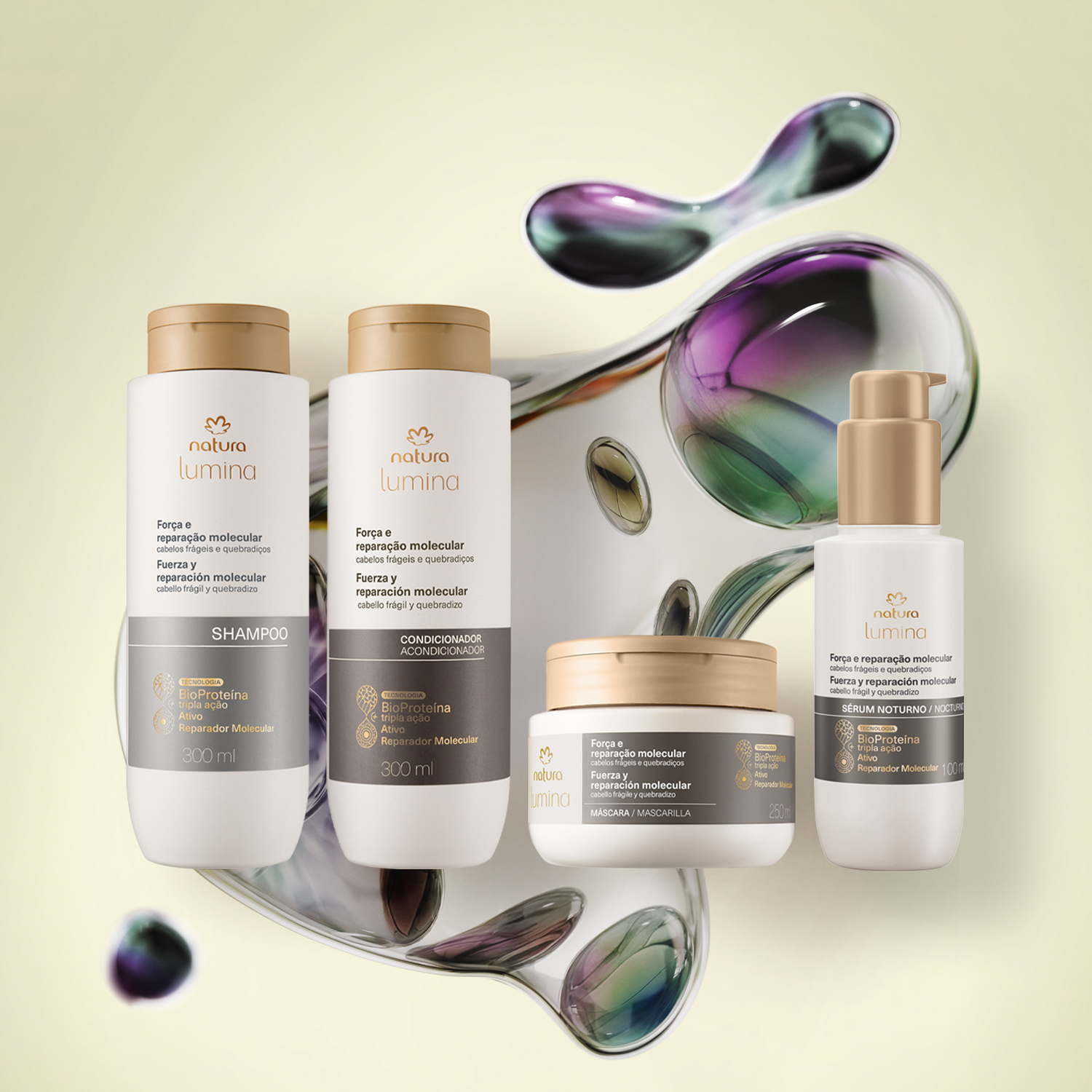Kit Lumina Força e Reparação Molecular (4 produtos)