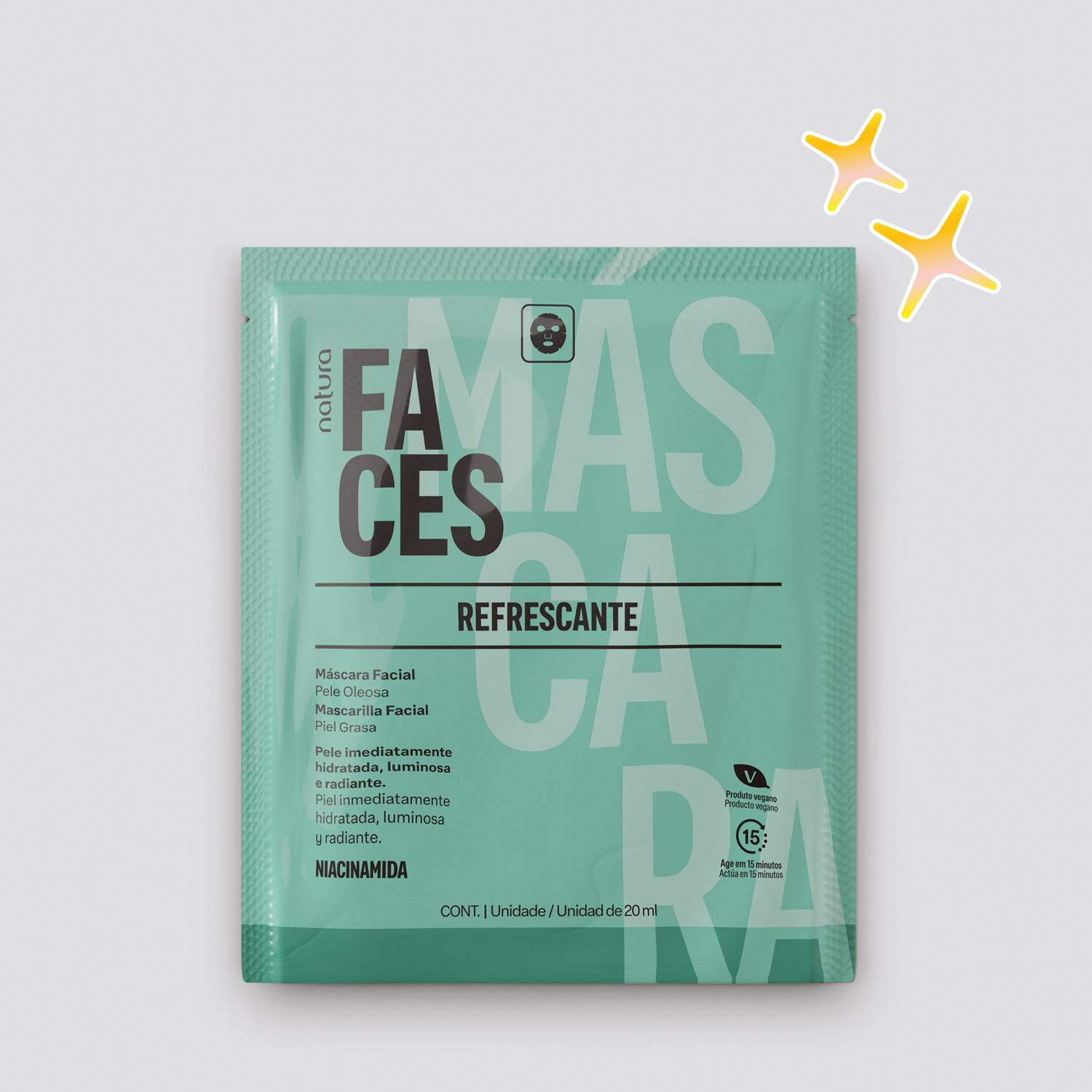 Máscara Facial Refrescante Faces 20 ml