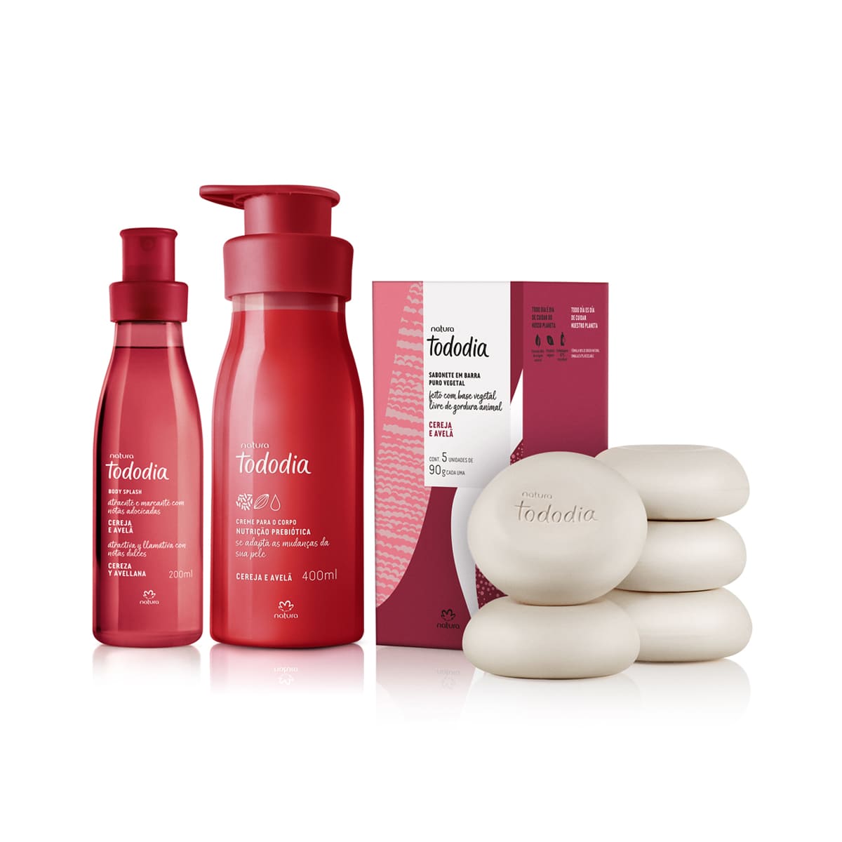 Kit Tododia Cereja e Avelã (3 produtos)