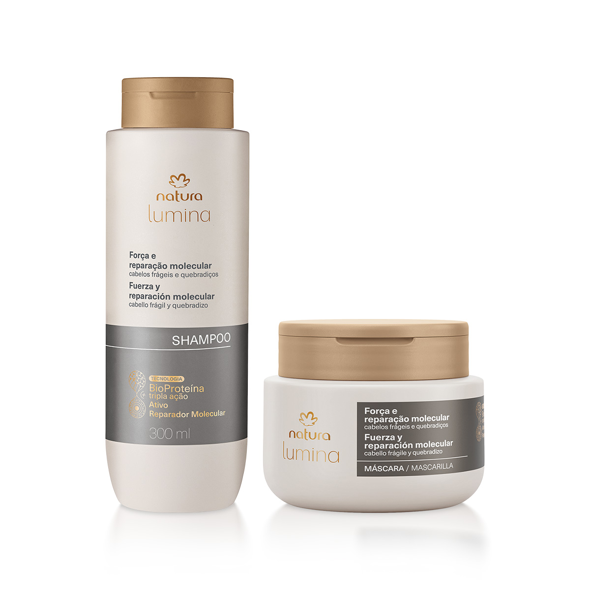Kit Lumina Força e Reparação Molecular Shampoo e Máscara