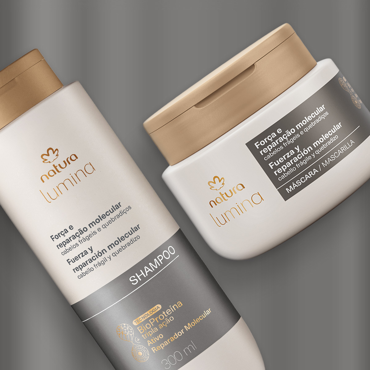 Kit Lumina Força e Reparação Molecular Shampoo e Máscara