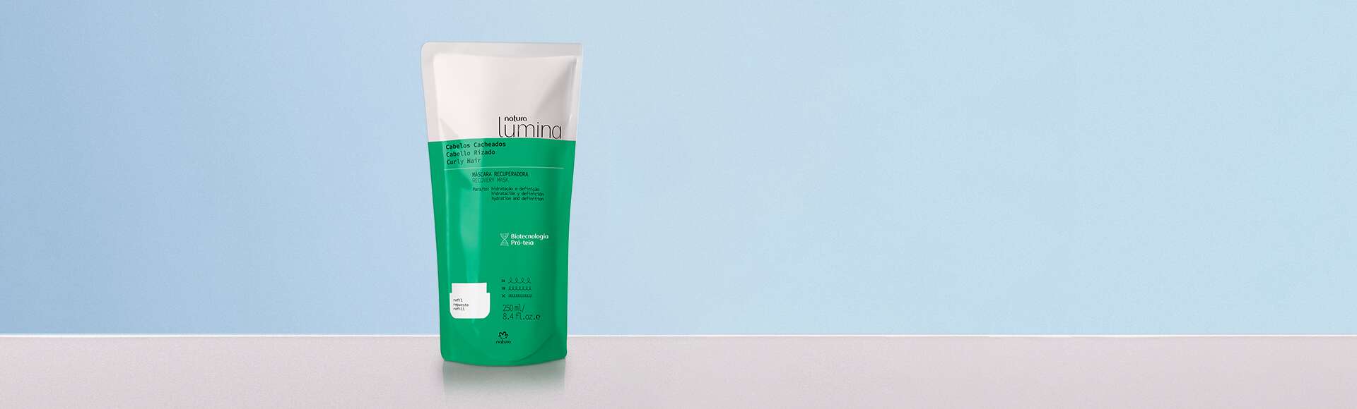 Refil Máscara Recuperadora para Cabelos Cacheados Lumina