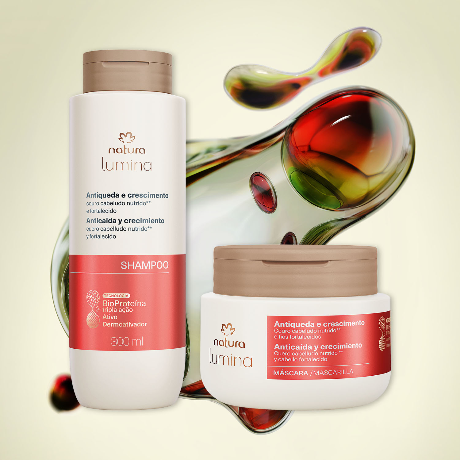 Kit Lumina Antiqueda e Crescimento Shampoo e Máscara