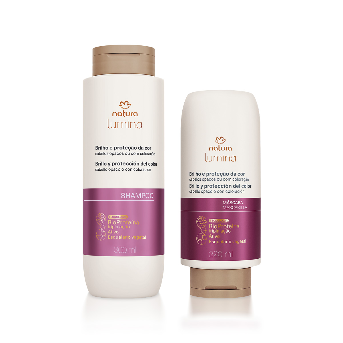 Kit Lumina Brilho e Proteção da Cor Shampoo e Máscara