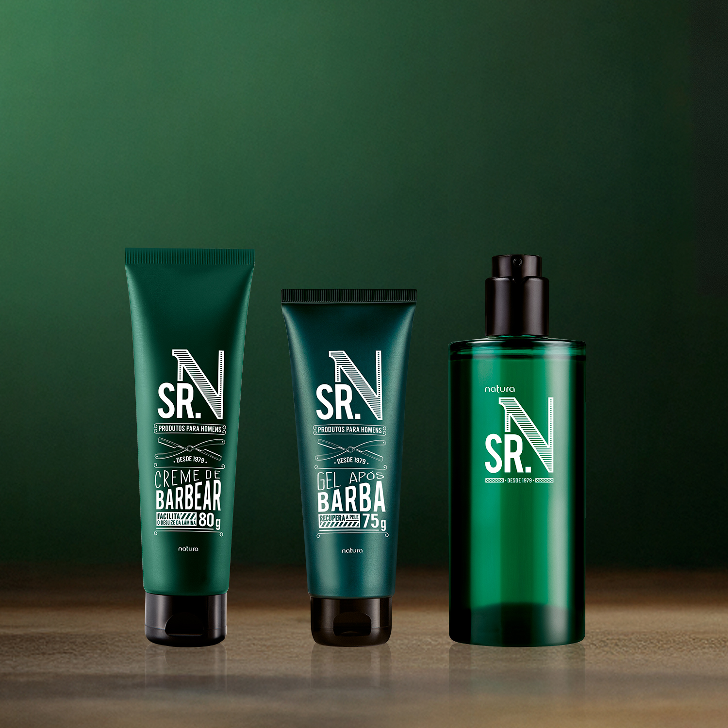 Kit Sr. N, Creme de Barbear e Gel Pós Barba (3 produtos)