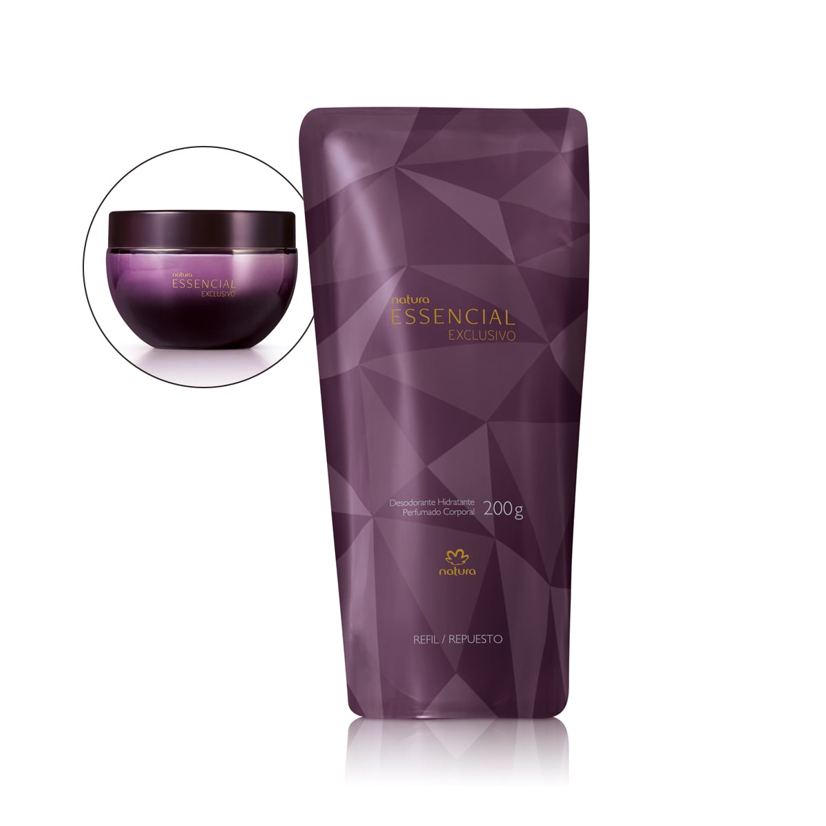 Refil Desodorante Hidratante Corporal Perfumado Essencial Exclusivo