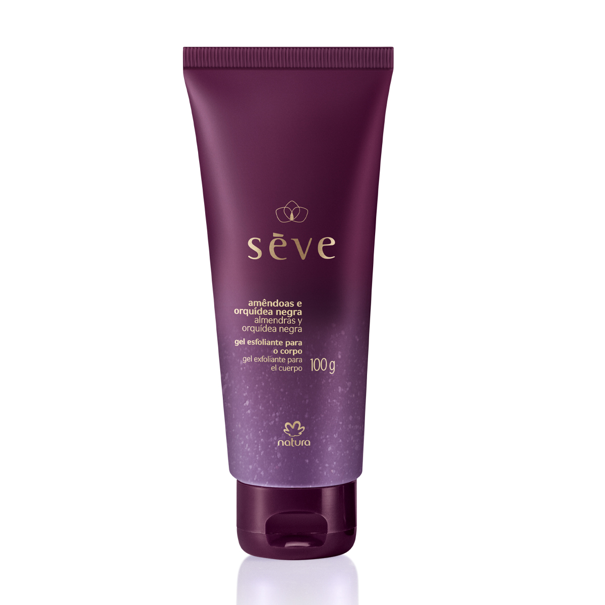Sabonete Líquido Esfoliante em Gel para o Corpo Sève Amêndoas e Orquídea Negra 100 ml