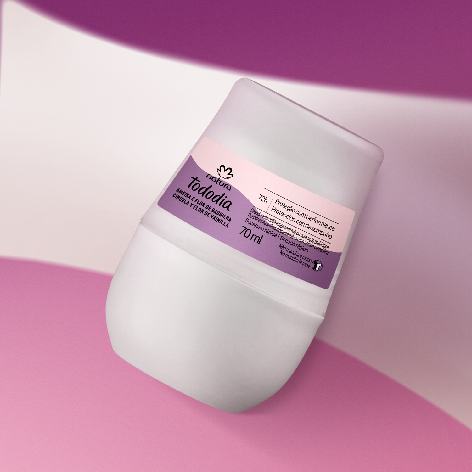 Desodorante Antitranspirante Roll-on Tododia Ameixa e Flor de Baunilha