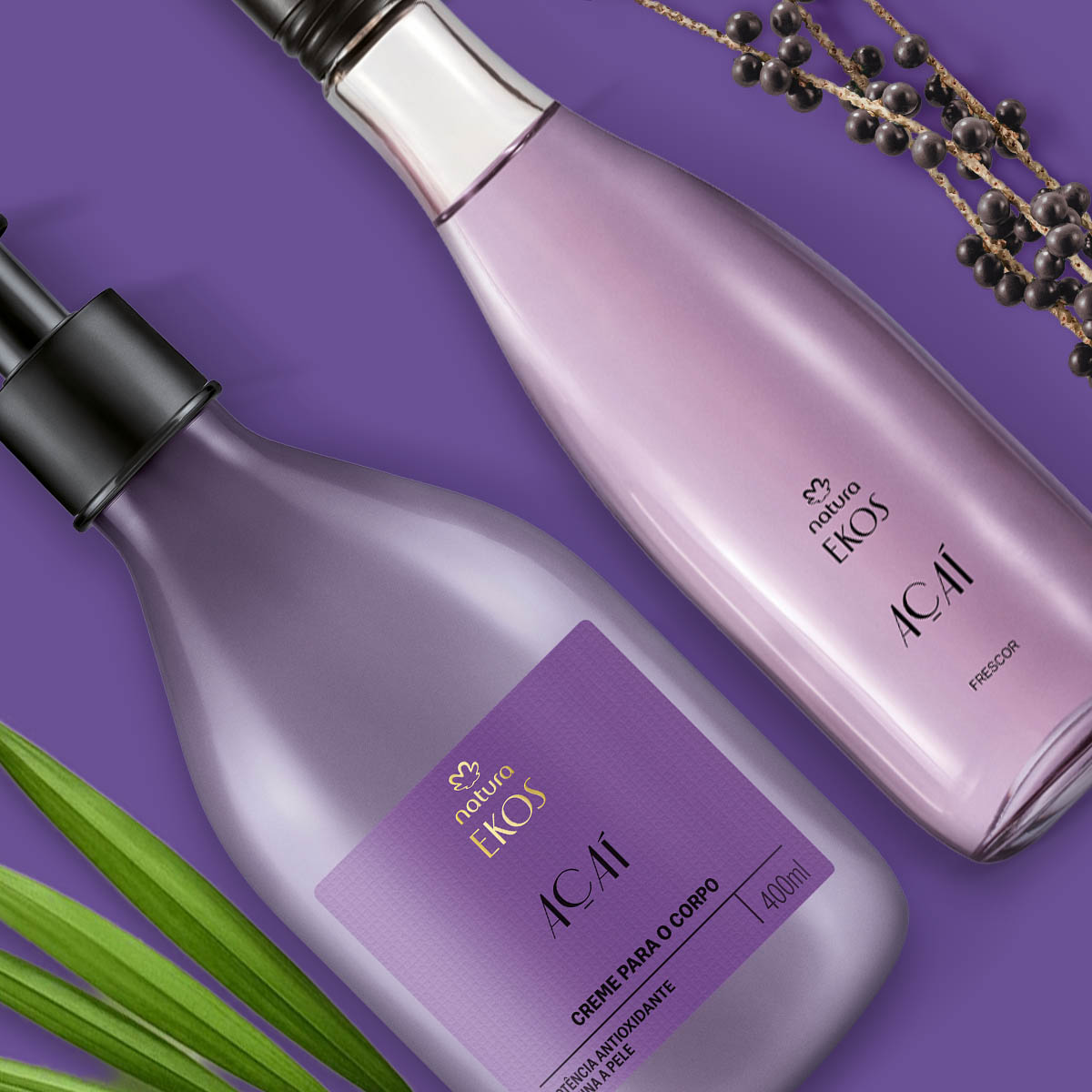 Kit Ekos Açaí Creme para o Corpo e Frescor