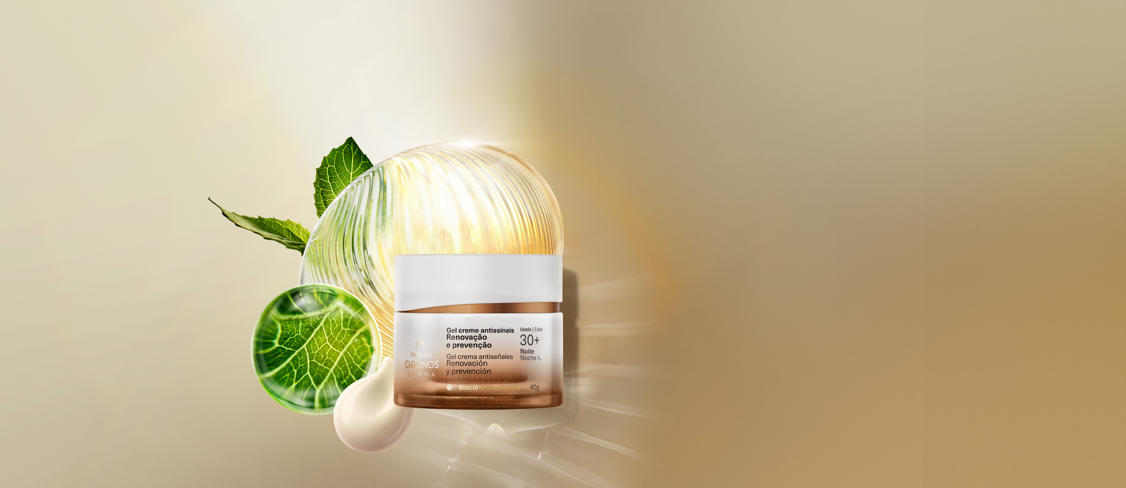 Gel Creme Antissinais Renovação e Prevenção 30+ Noite Chronos Derma