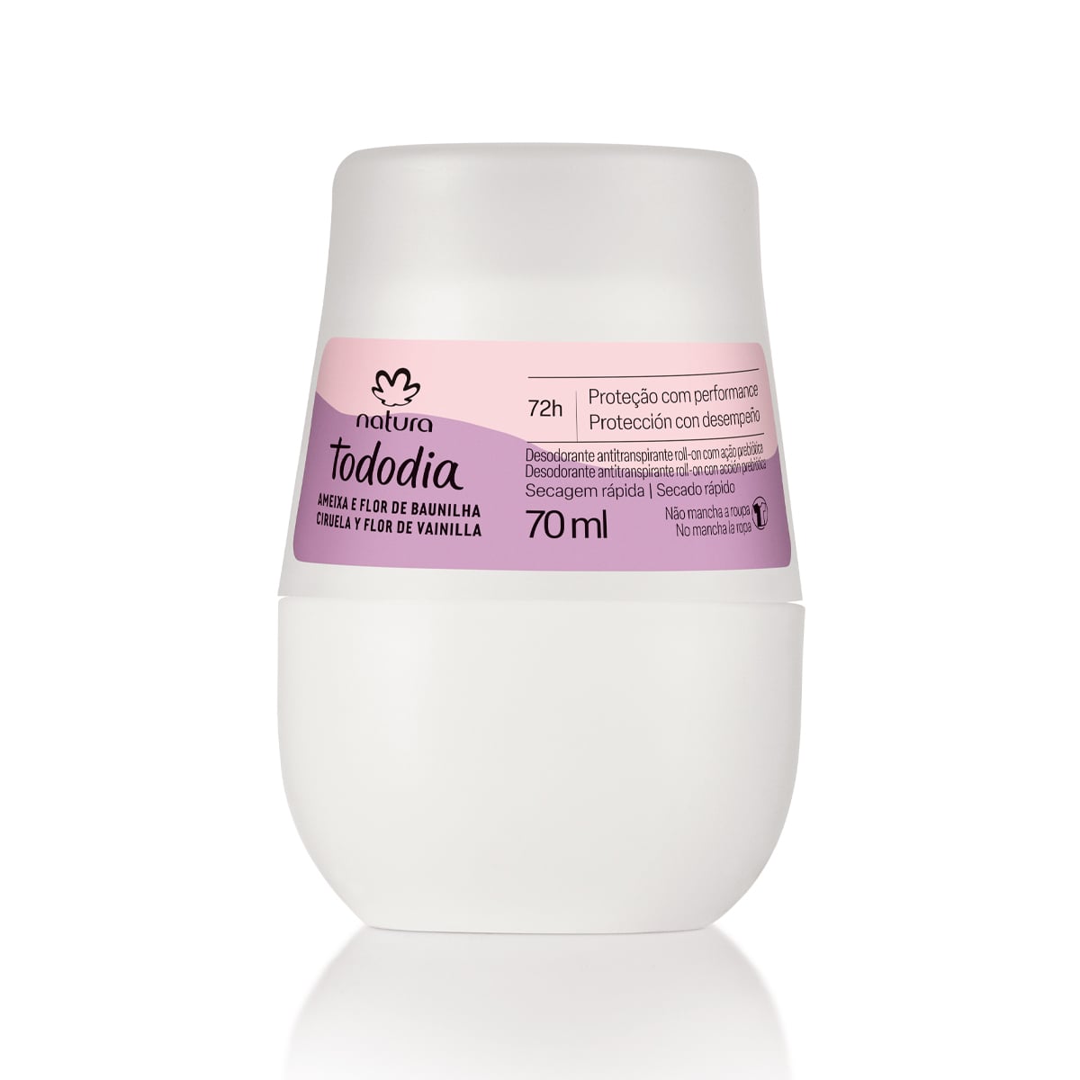 Desodorante Antitranspirante Roll-on Tododia Ameixa e Flor de Baunilha 70 ml