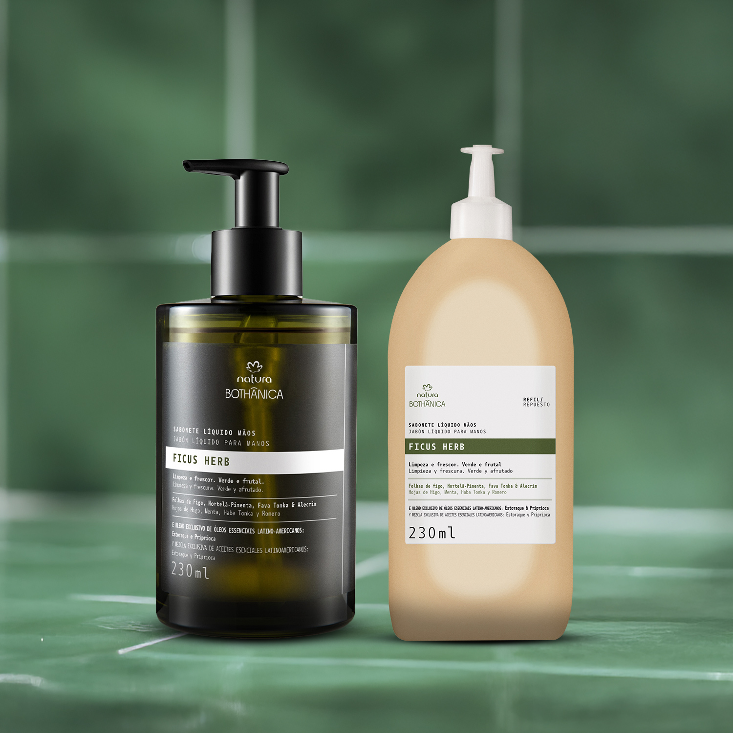 Kit Bothânica Sabonete Líquido Ficus Herb e Refil (2 produtos)