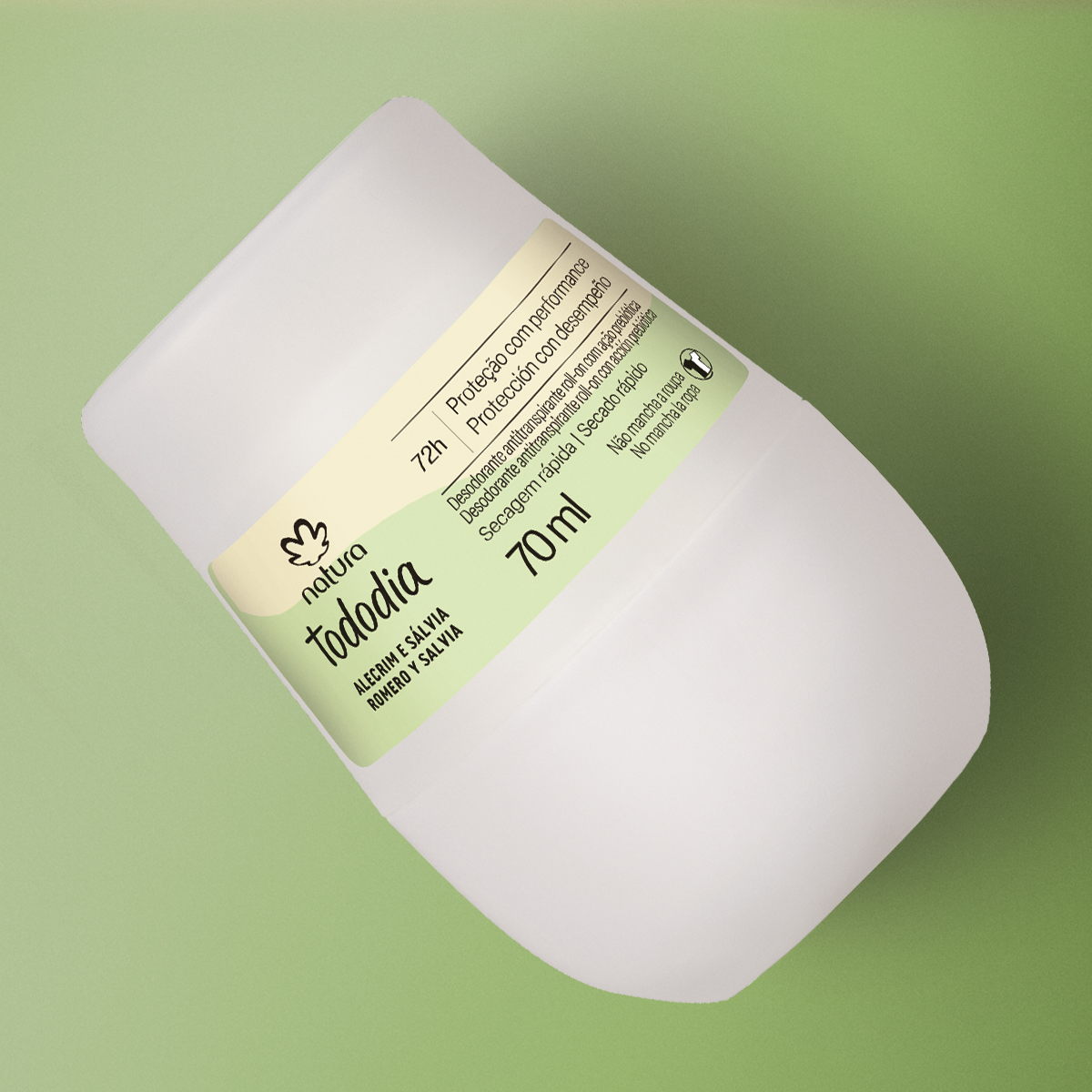 Desodorante Antitranspirante Roll-on Tododia Alecrim e Sálvia