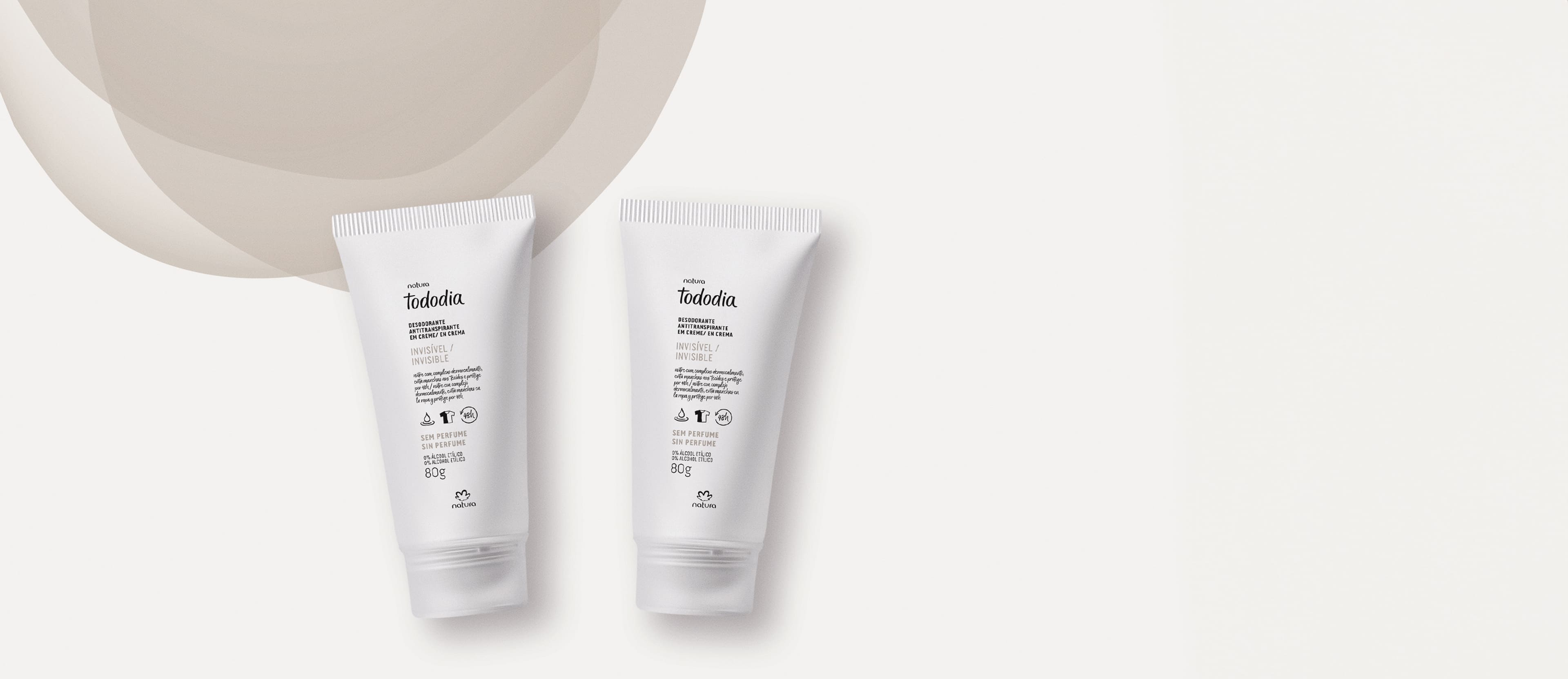 Kit Desodorante Antitranspirante em Creme Tododia Sem Perfume (2 unidades)