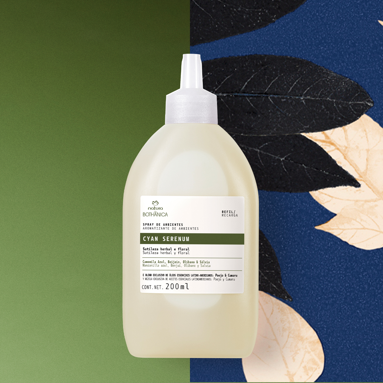 Refil Spray de Ambientes Bothânica Cyan Serenum 200 ml