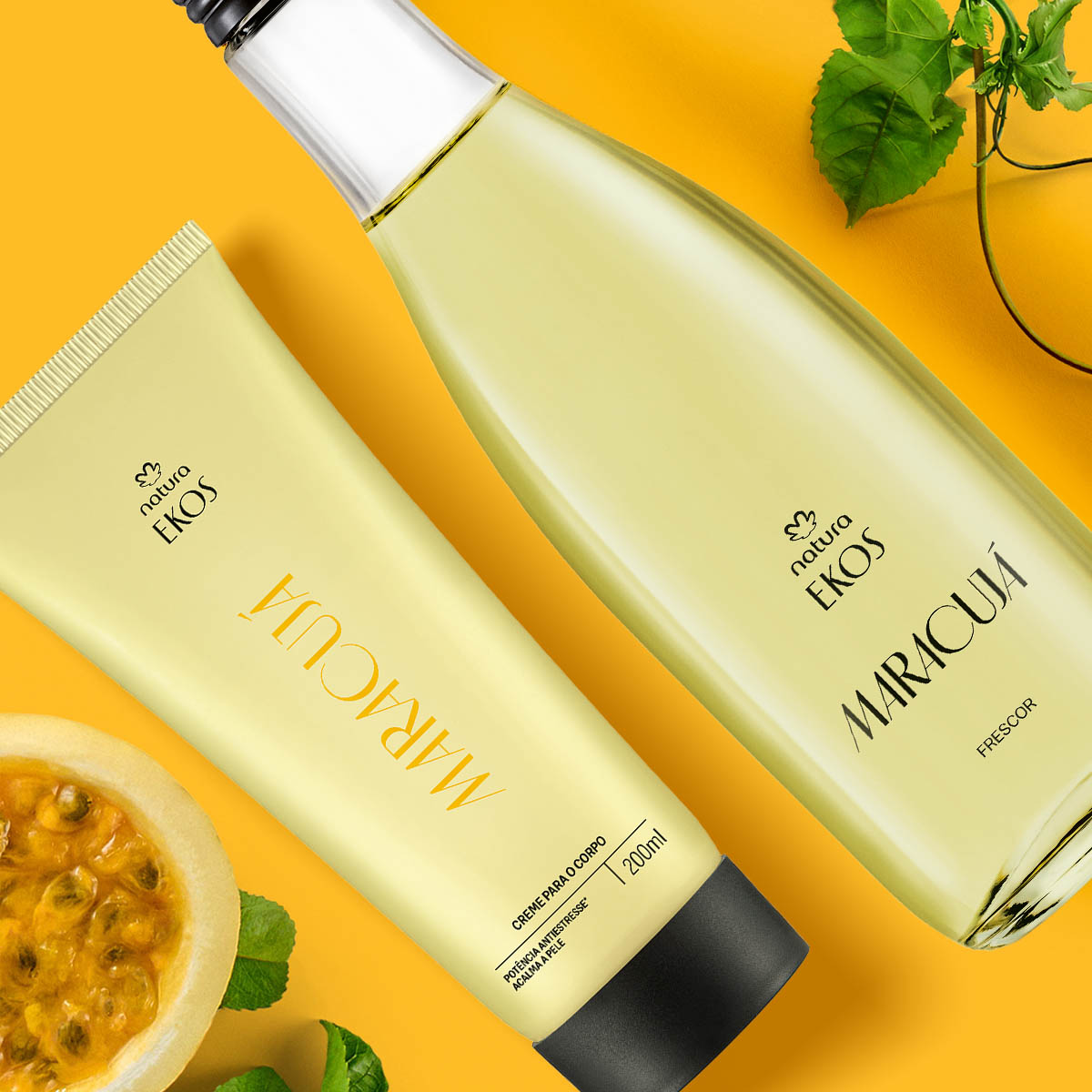 Kit Ekos Maracujá Creme para o Corpo e Frescor