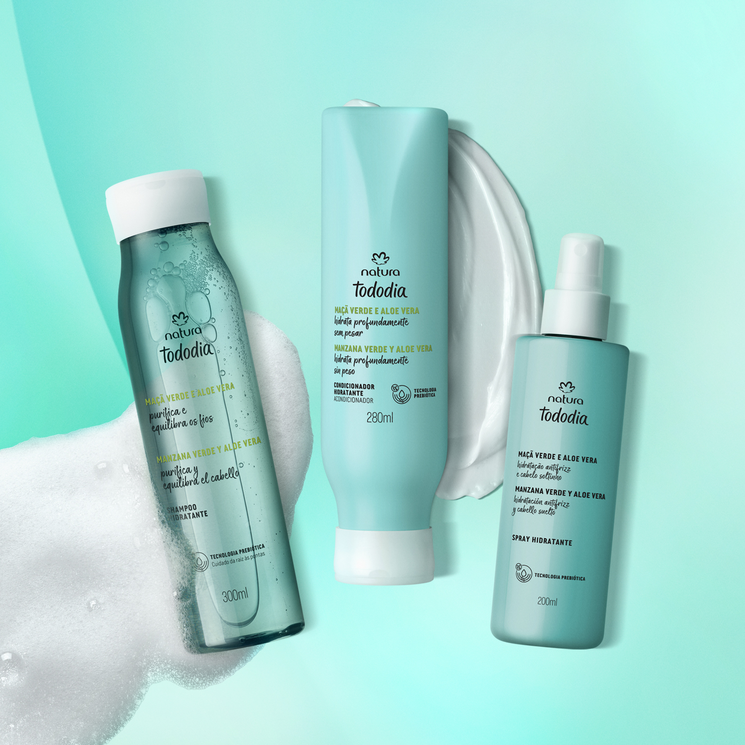 Kit HidratanteTododia Maçã Verde e Aloe Vera (3 produtos)