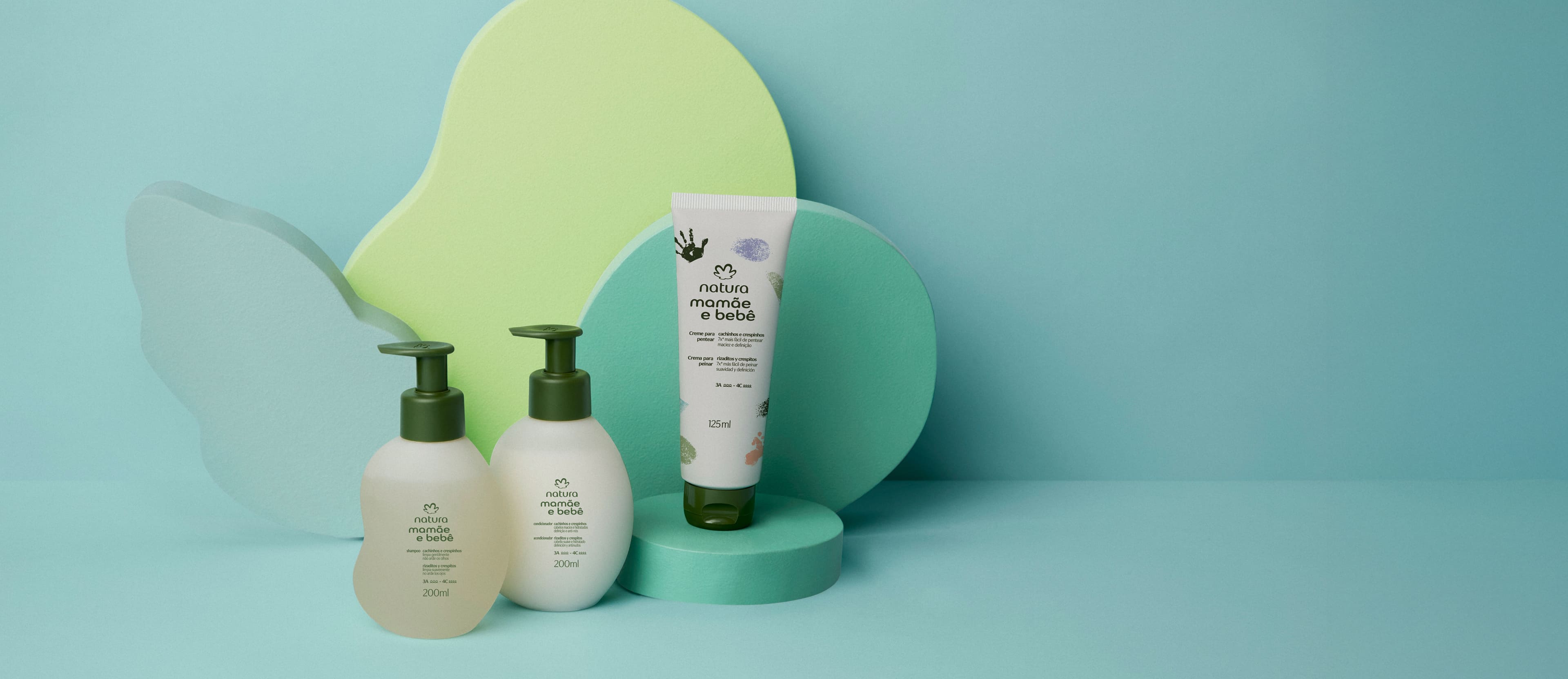Kit Mamãe e Bebê Cachinhos e Crespinhos (3 produtos)