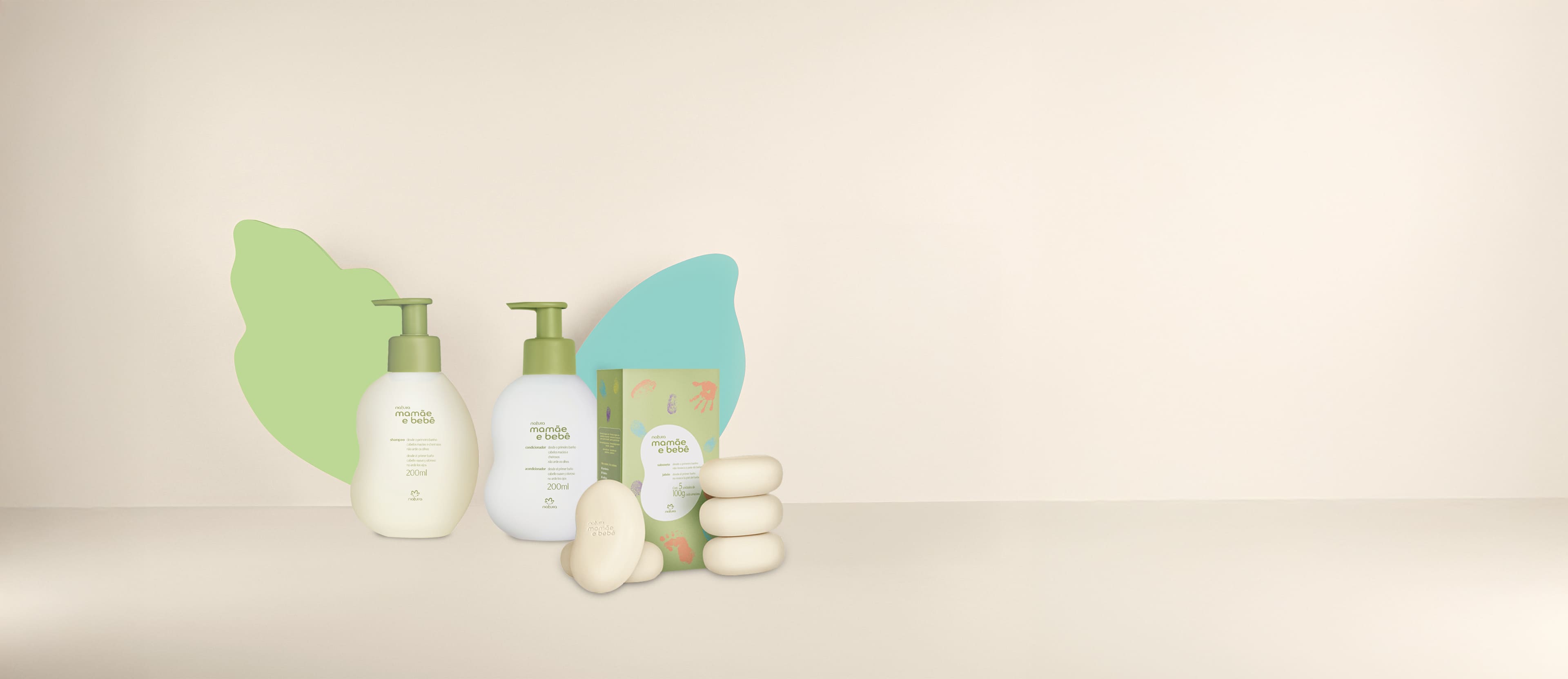 Kit Mamãe e Bebê Shampoo, Condicionador e Sabonete em Barra (3 produtos)