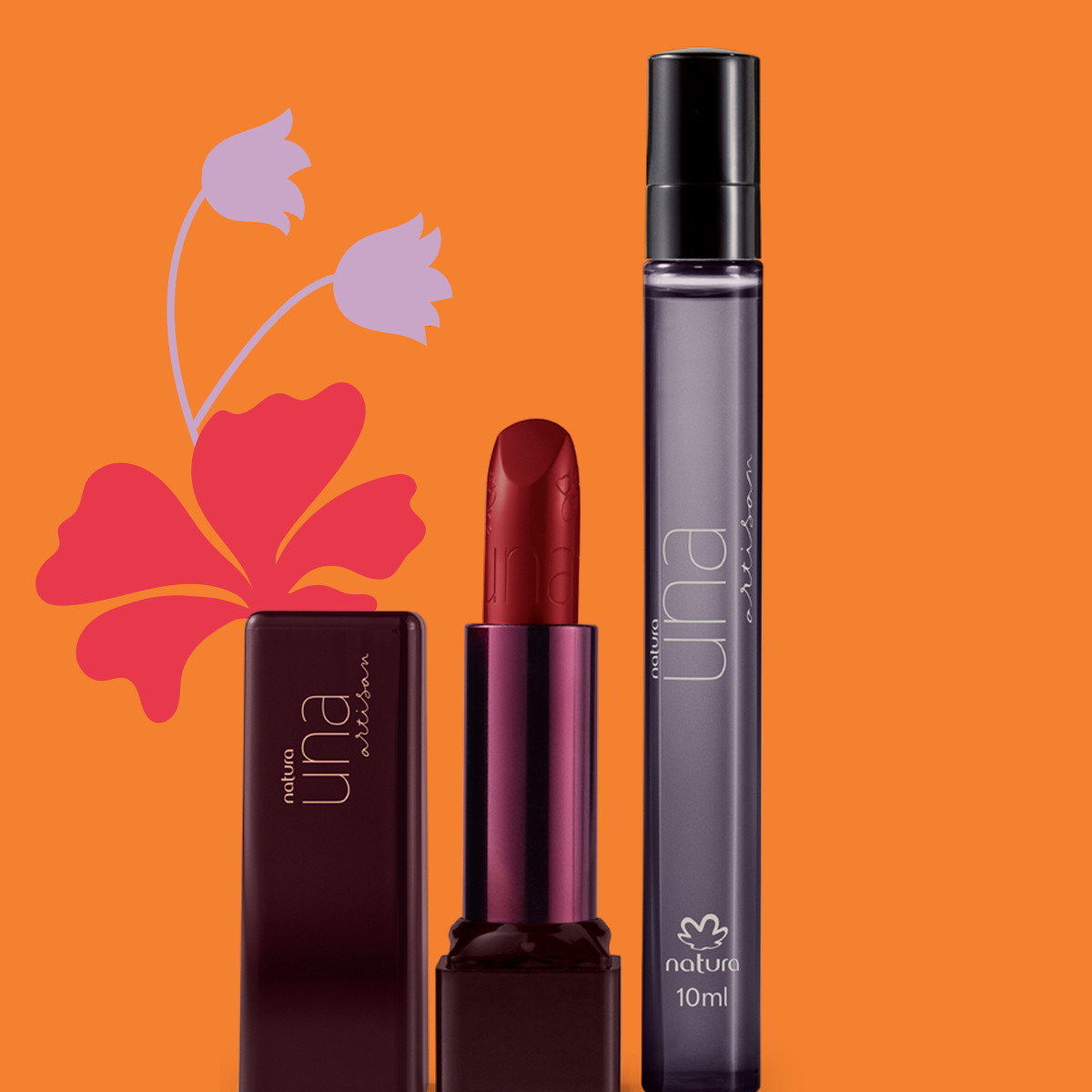 Presente Natura Una Artisan Deo Parfum e Batom (2 produtos)