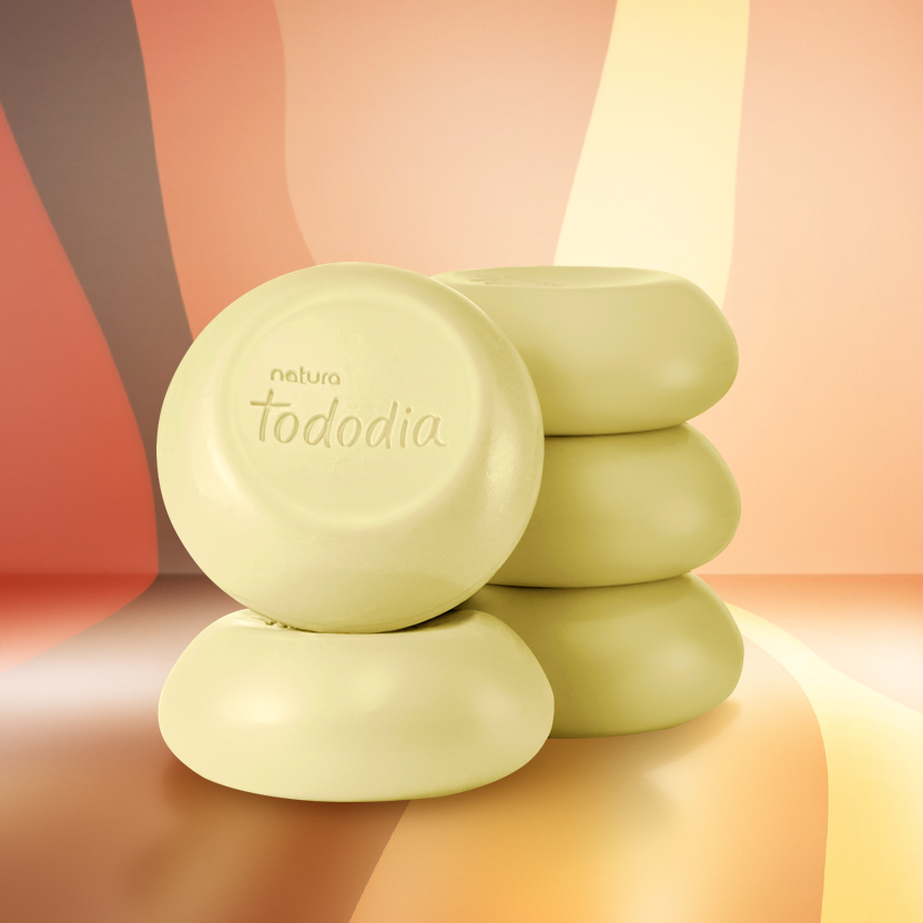 Sabonete em Barra Puro Vegetal Tododia Jambo Rosa e Flor de Caju (5 unidades)