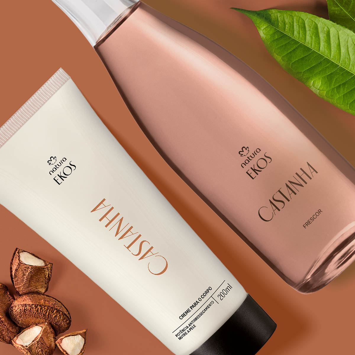 Kit Ekos Castanha Creme para o Corpo e Frescor
