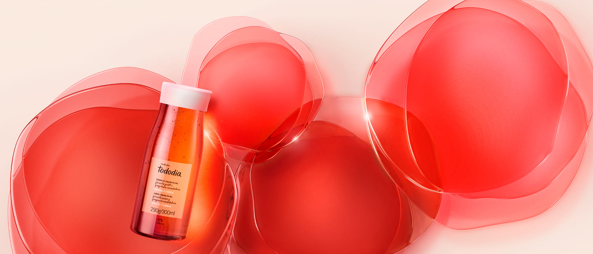 Sabonete Líquido em Gel Tododia Tâmara e Canela