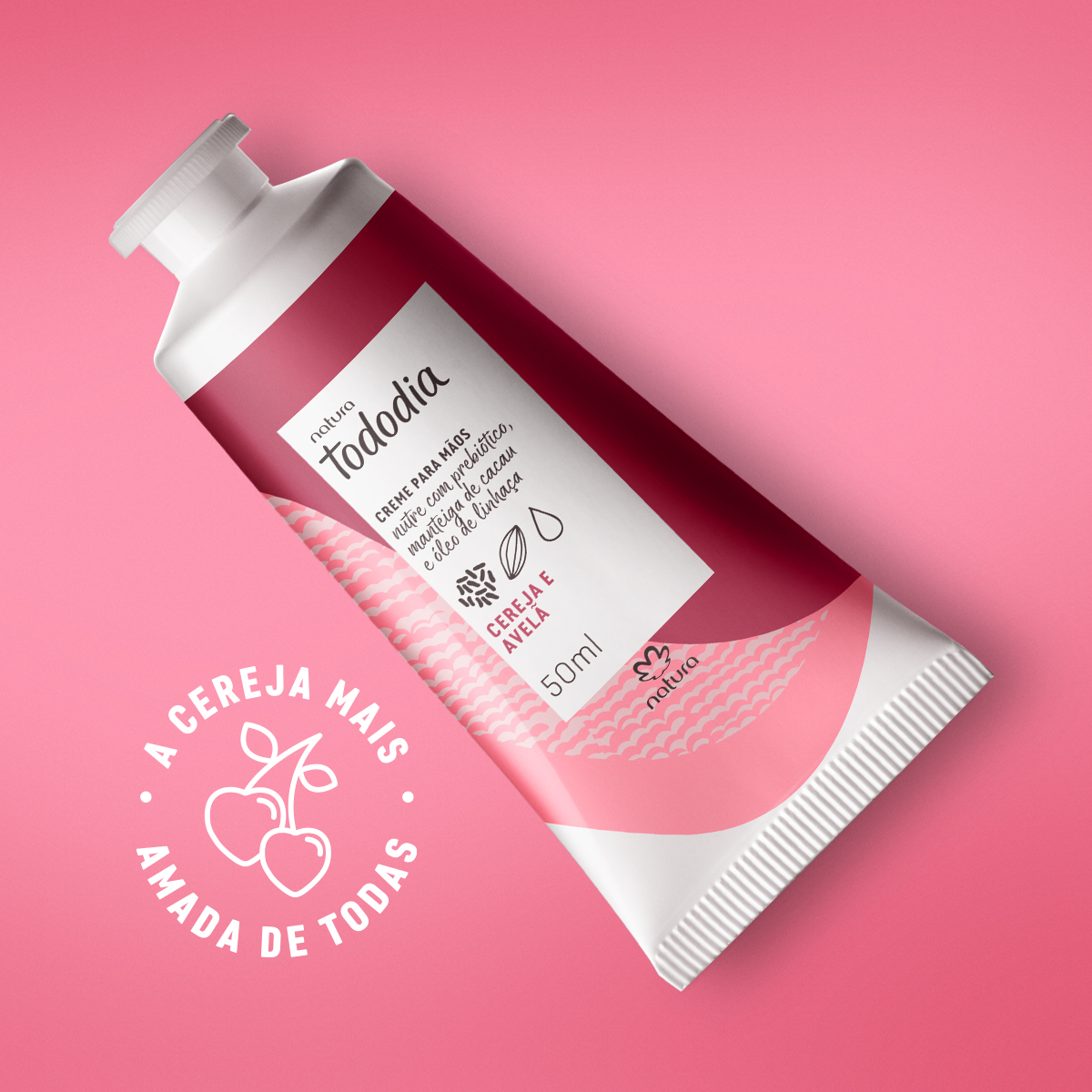 Creme Nutritivo para as Mãos Tododia Cereja e Avelã