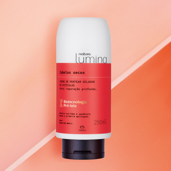 Creme de Pentear Selador de Cutículas para Cabelos Secos Lumina