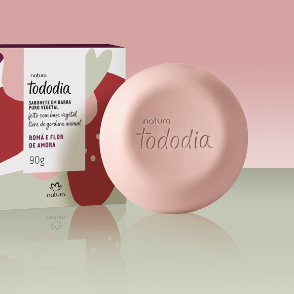 Sabonete em Barra Puro Vegetal Tododia Romã e Flor de Amora