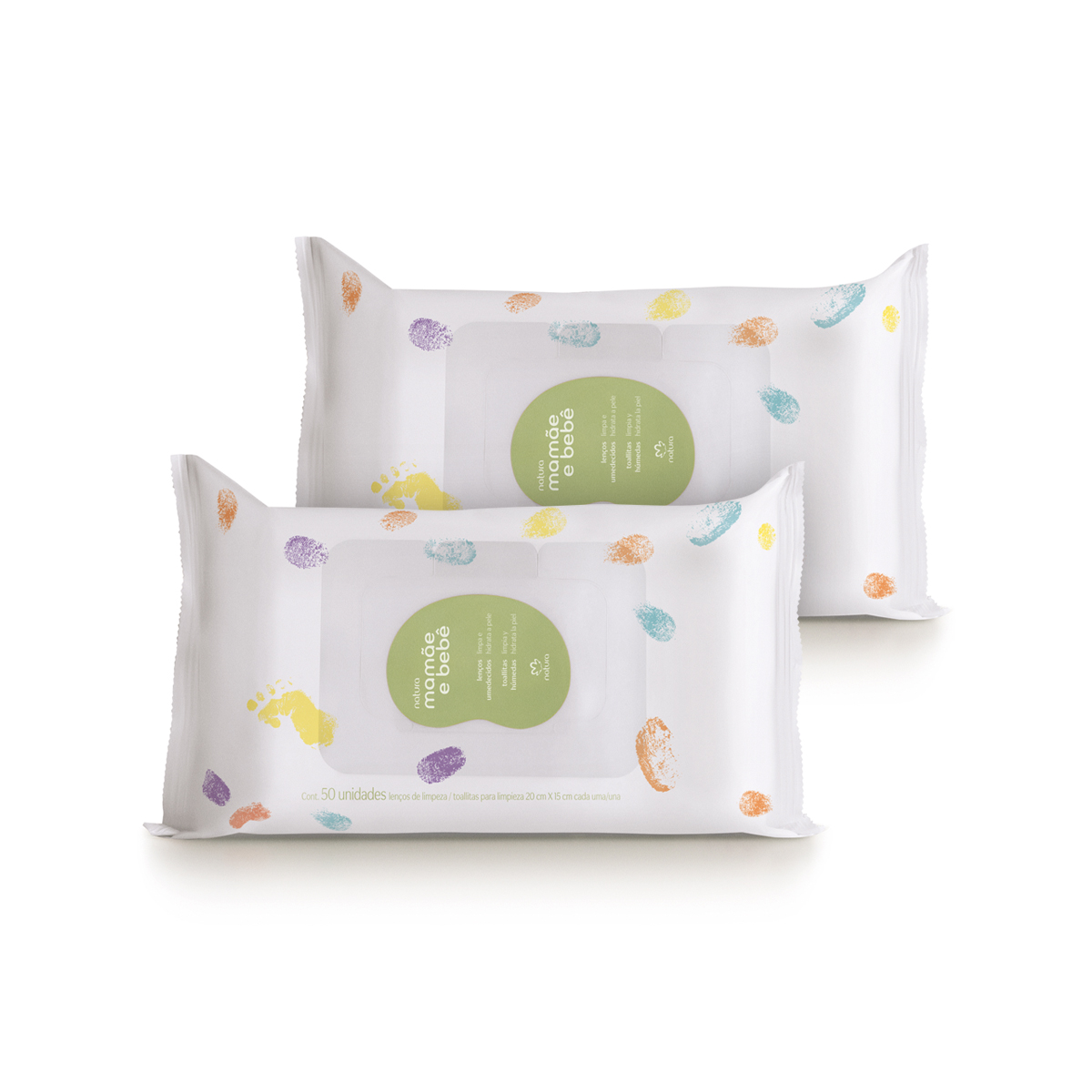 Kit Lenços Umedecidos com Fragrância Mamãe e Bebê (2 unidades)