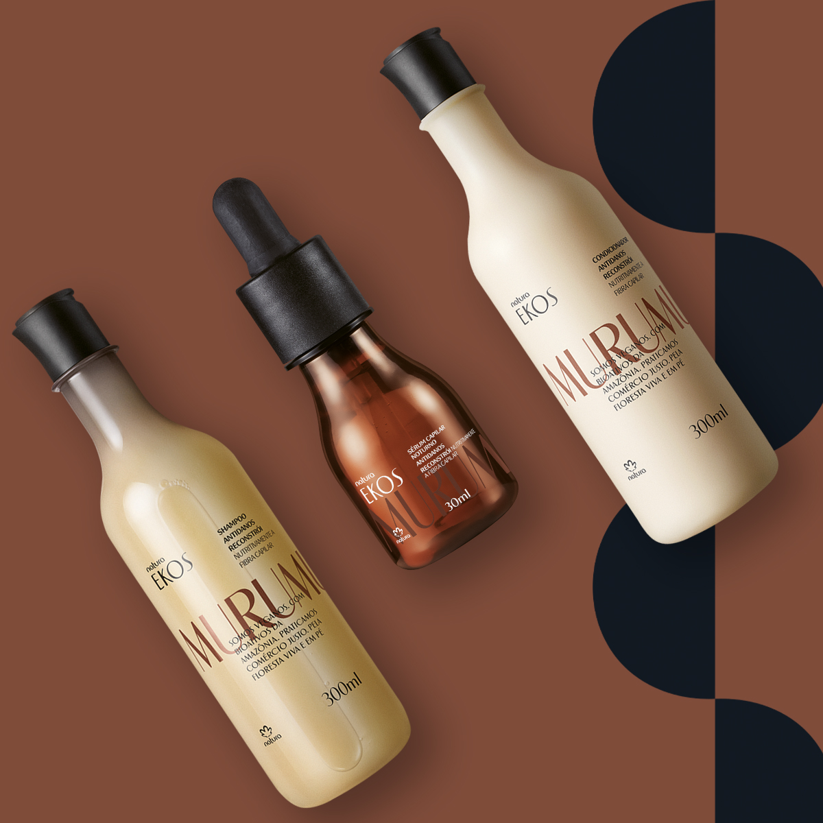 Kit Ekos Murumuru Shampoo, Condicionador e Sérum (3 produtos)