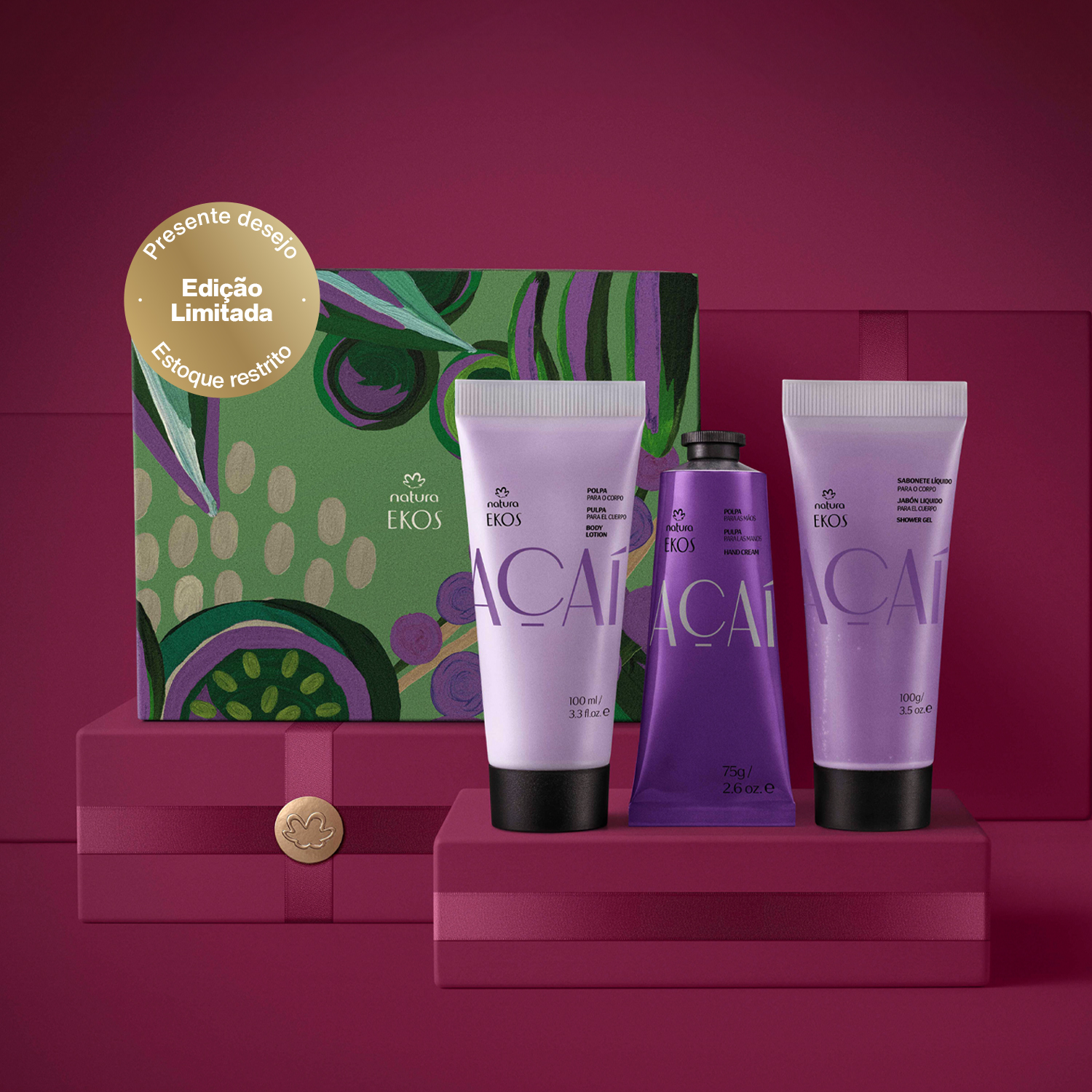 Presente Natura Ritual Ekos Açaí Corpo (3 produtos)