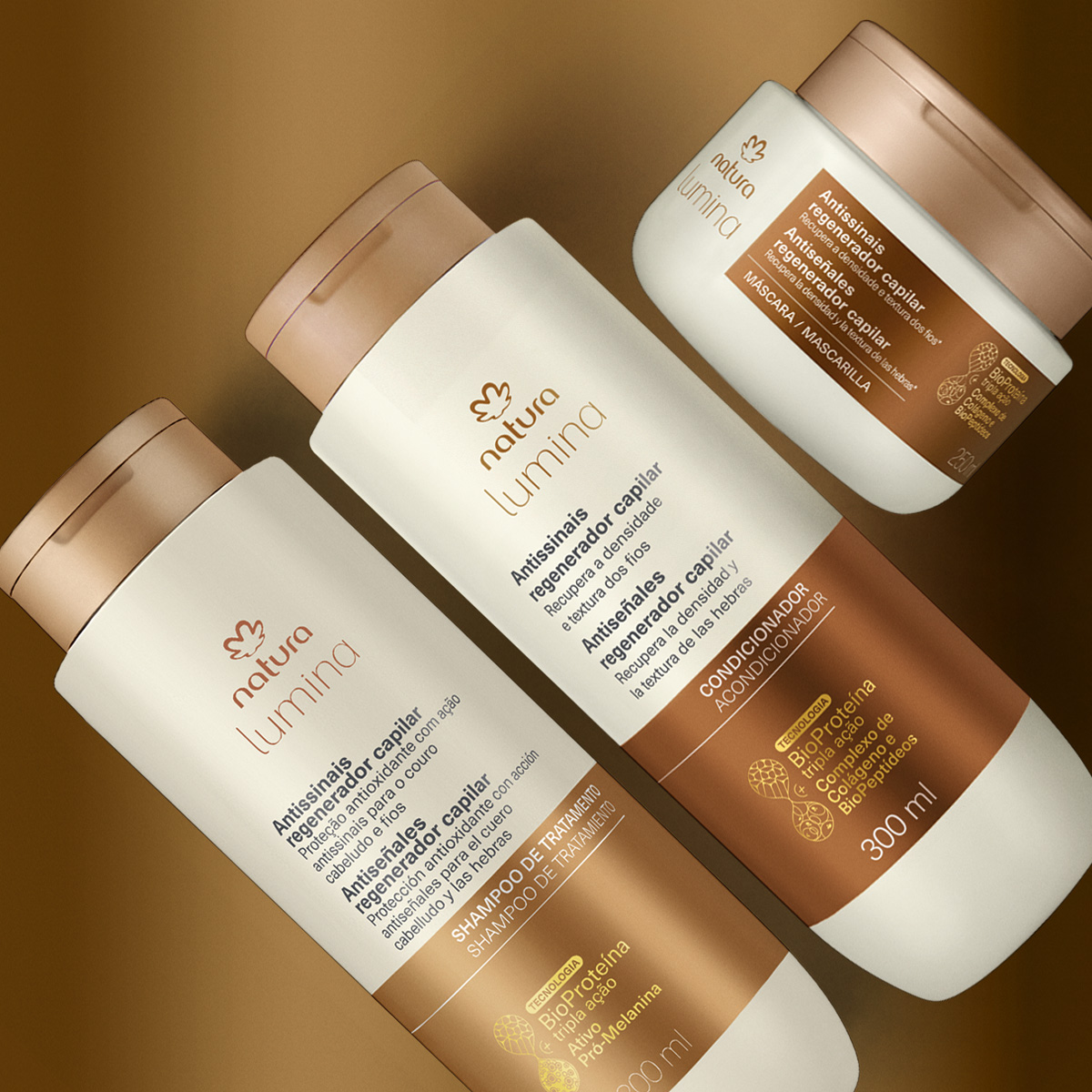 Kit Lumina Antissinais Regenerador Capilar (3 produtos)