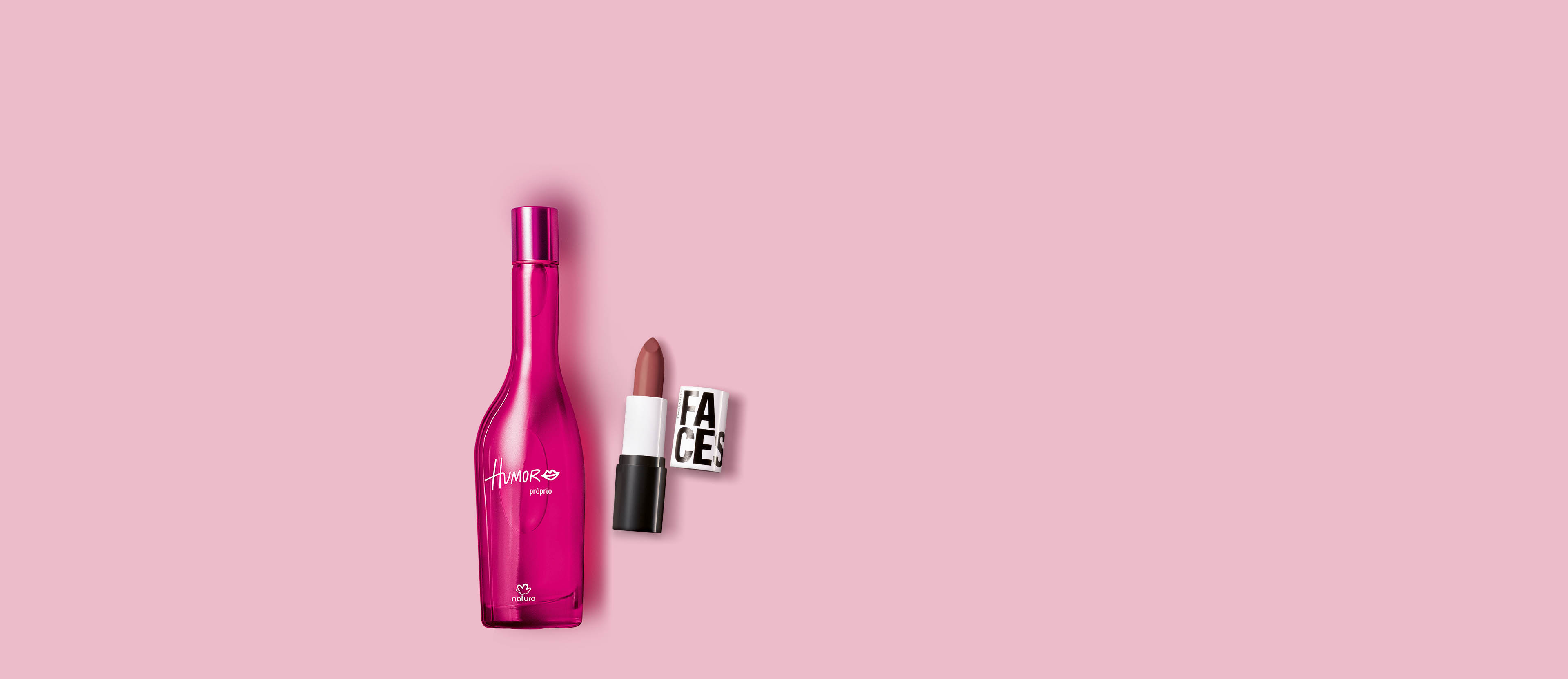 Kit Humor Próprio e Batom Matte Faces Cookie Nude