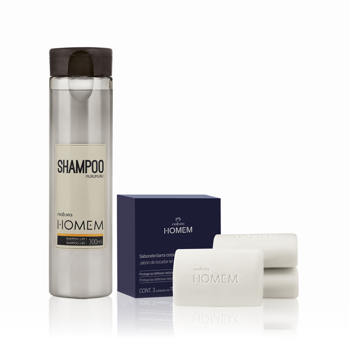 Kit Natura Homem Shampoo 2 em 1 e Sabonete (2 produtos)