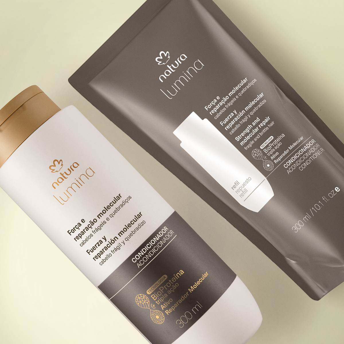 Kit Condicionador Lumina Força e Reparação Molecular com Refil