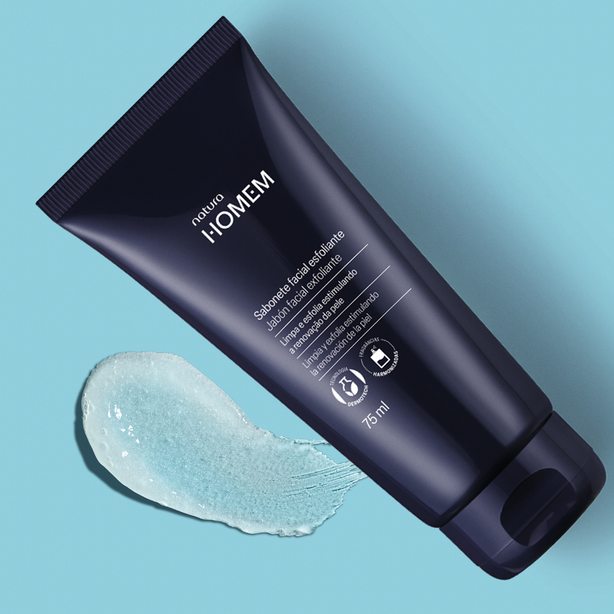 Sabonete Facial Esfoliante Natura Homem