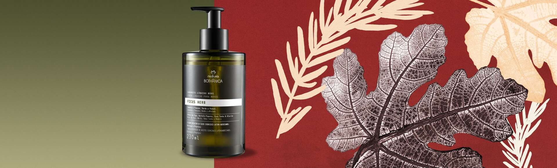 Sabonete Líquido Mãos Natura Bothânica Ficus Herb