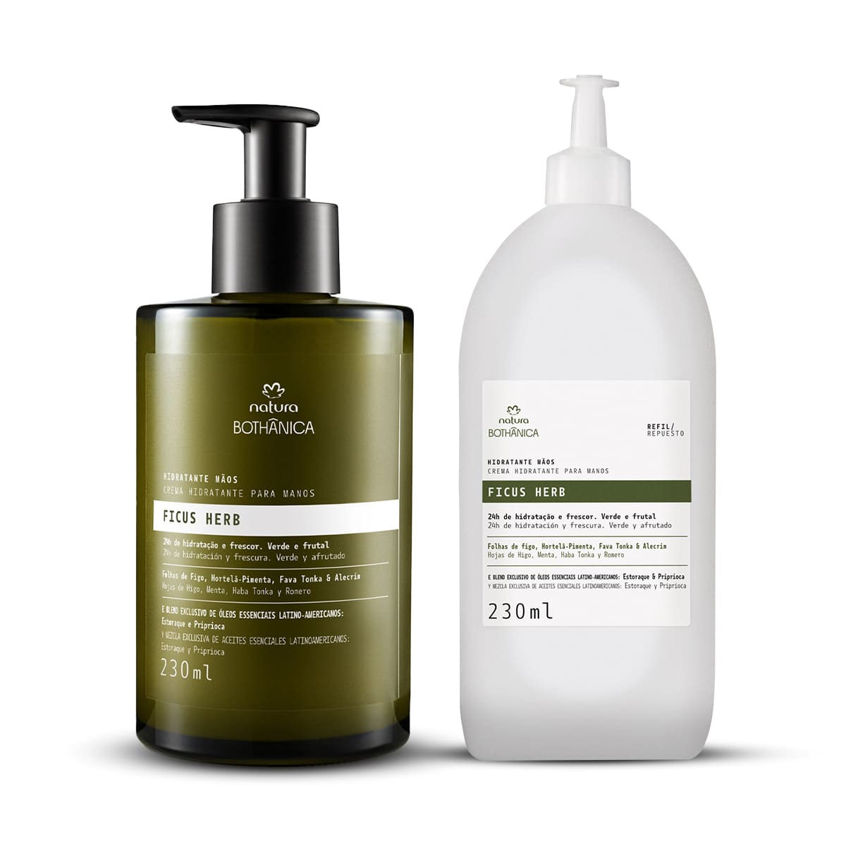 Kit Bothânica Hidratante para as Mãos Ficus Herb e Refil (2 produtos)
