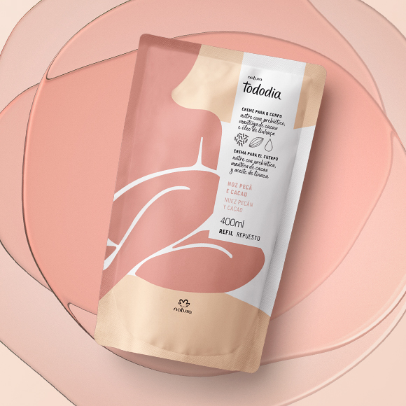 Refil Creme Desodorante Nutritivo para o Corpo Tododia Noz Pecã e Cacau