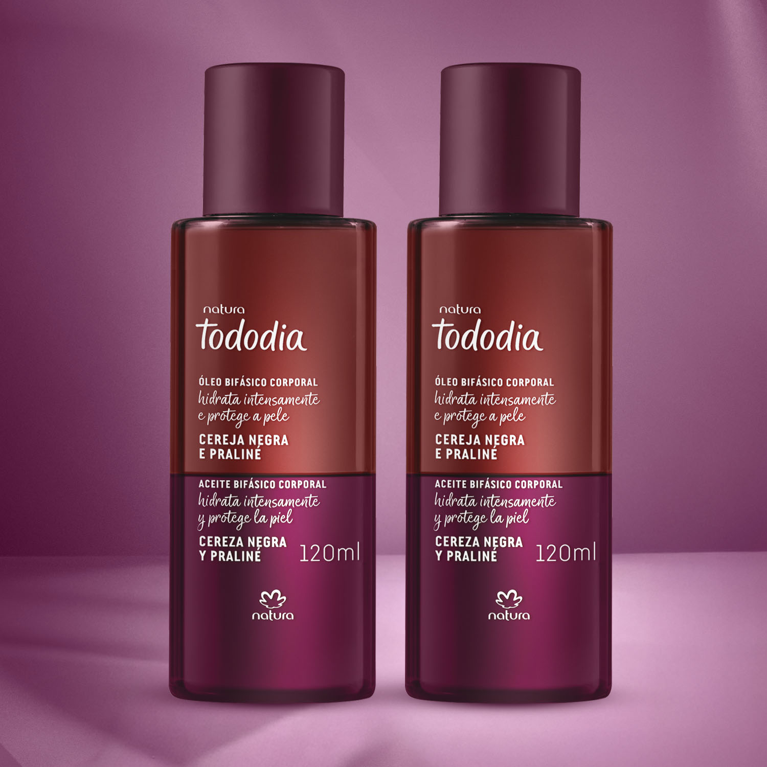 Kit Óleo Bifásico Tododia Cereja Negra e Praliné